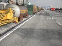 FASERFIX BIG BL channels drain the intermodal transport terminal KVT 3 at BASF in Ludwigshafen, Germany