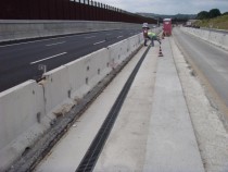 Extension of Highway A 14 in Italy for a third lane with HAURATON Channels